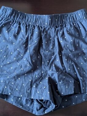 Auden Navy Blue Polka Dot High Waist Shorts